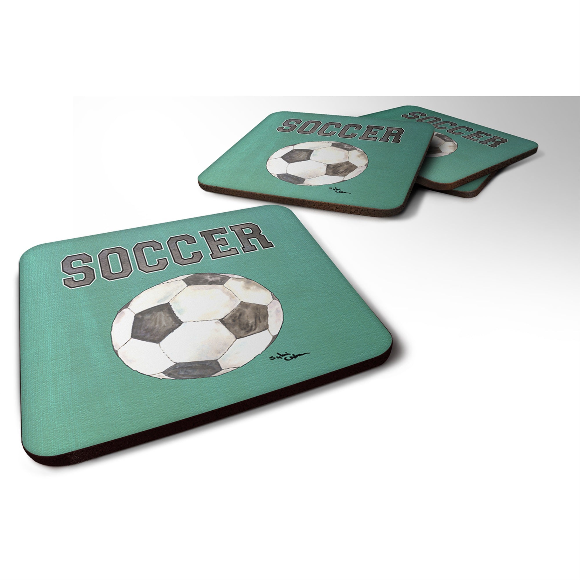 Soccer Foam Coaster Set Of 4